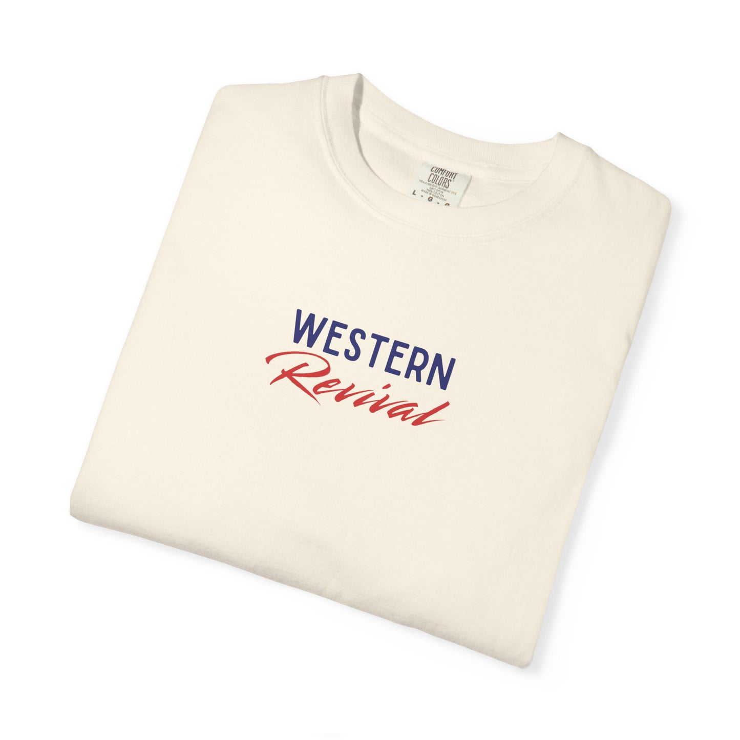 Western Revival T-Shirt — "She Loves Jesus and America Too" Patriotic Cowboy Tee