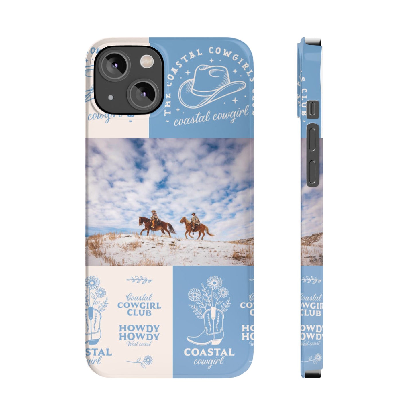 Coastal Cowgirl Slim Phone Case - Howdy Howdy Design for Western Enthusiasts