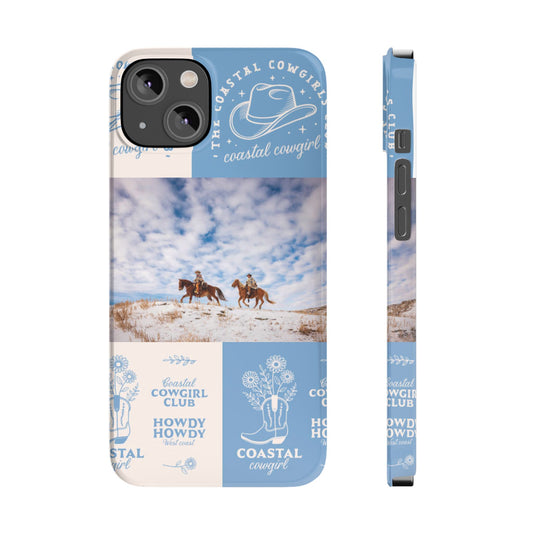 Coastal Cowgirl Slim Phone Case - Howdy Howdy Design for Western Enthusiasts