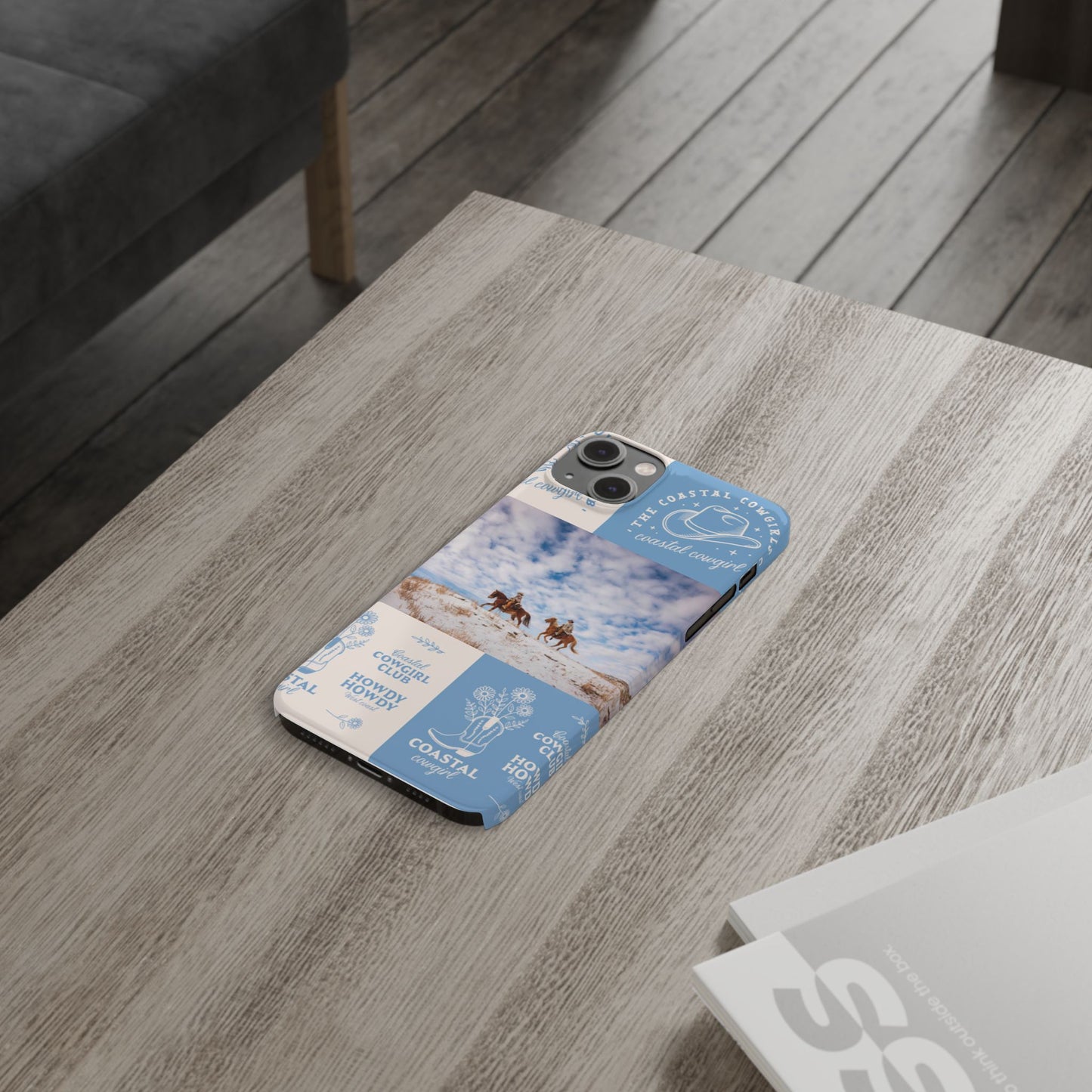 Coastal Cowgirl Slim Phone Case - Howdy Howdy Design for Western Enthusiasts