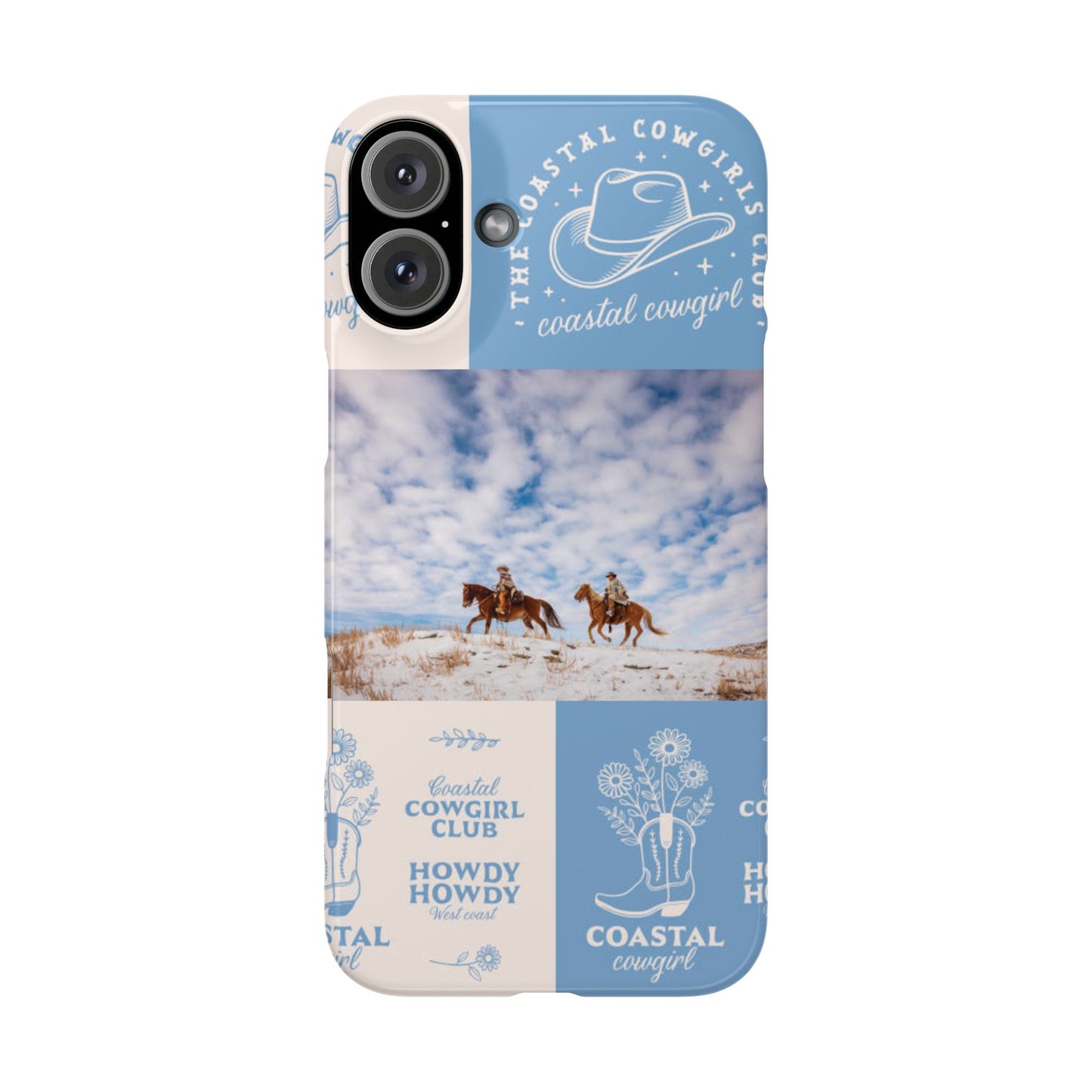 Coastal Cowgirl Slim Phone Case - Howdy Howdy Design for Western Enthusiasts
