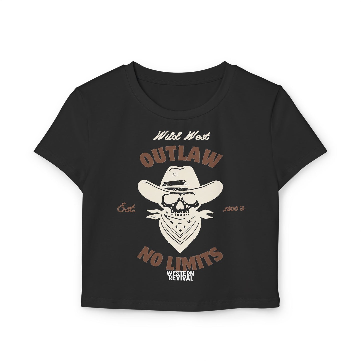 Women's Vintage Outlaw Baby Tee - No Limits Design