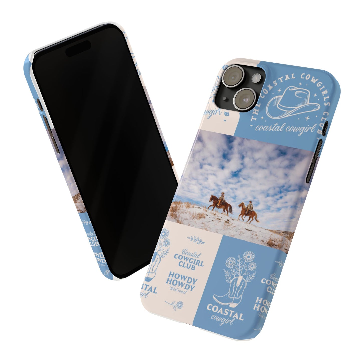 Coastal Cowgirl Slim Phone Case - Howdy Howdy Design for Western Enthusiasts