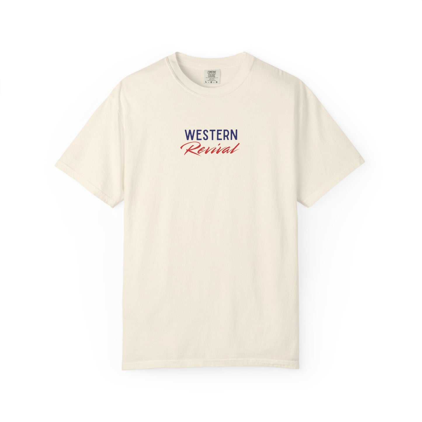 Western Revival T-Shirt — "She Loves Jesus and America Too" Patriotic Cowboy Tee
