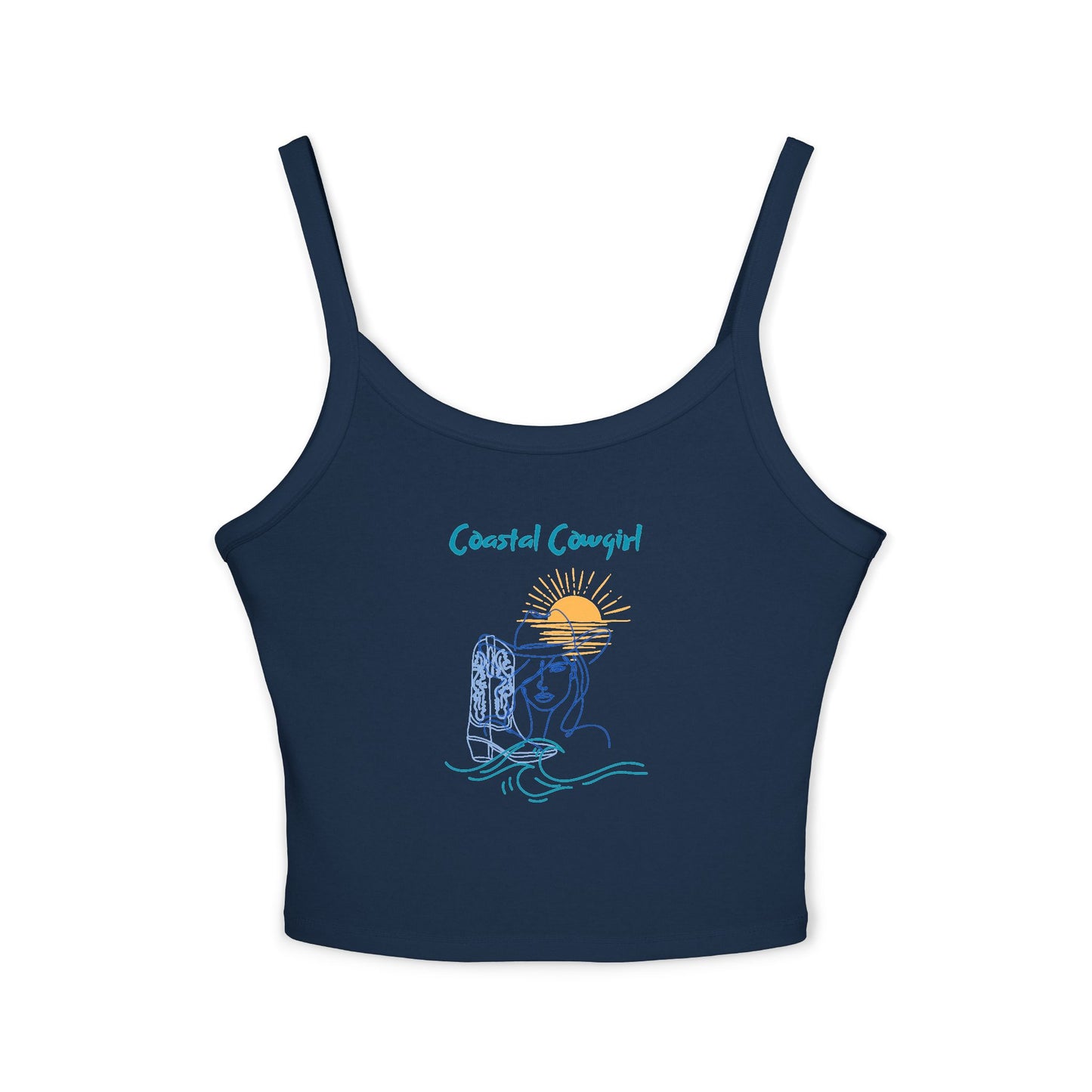 Coastal Cowgirl Tank Top - Women's Spaghetti Strap Summer Tee