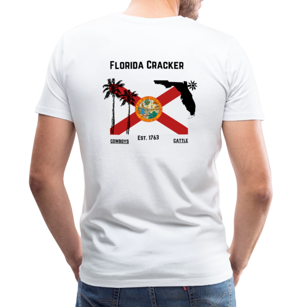 FL Cracker Cowboy -  Men's Premium T-Shirt - white
