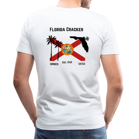 FL Cracker Cowboy -  Men's Premium T-Shirt - white
