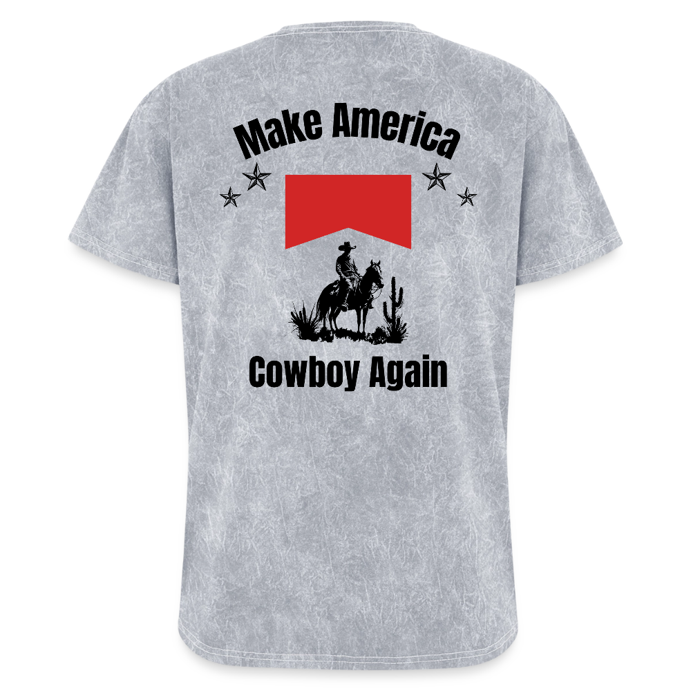 Make America Cowboy Again - Mineral Wash T-Shirt - mineral silver