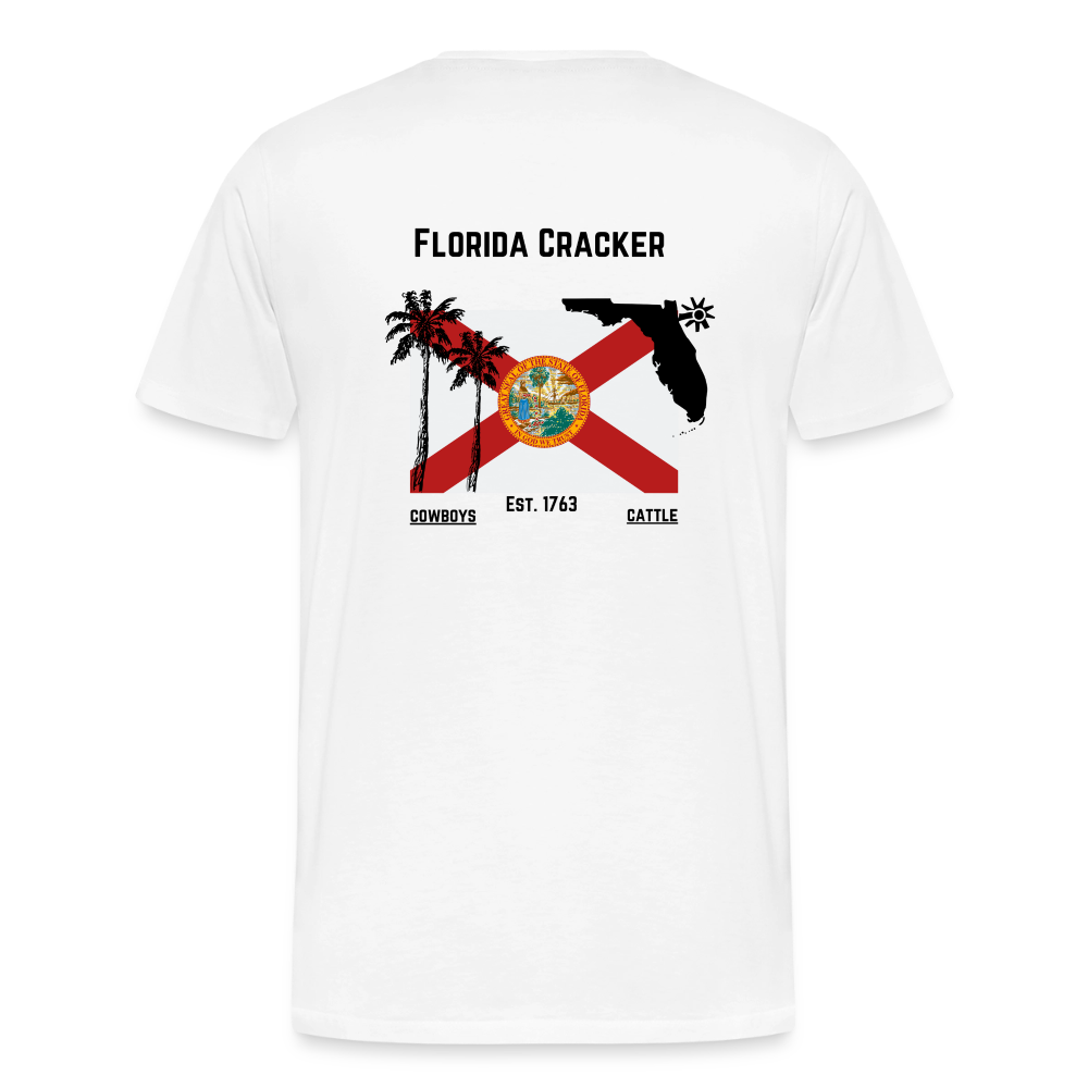 FL Cracker Cowboy -  Men's Premium T-Shirt - white