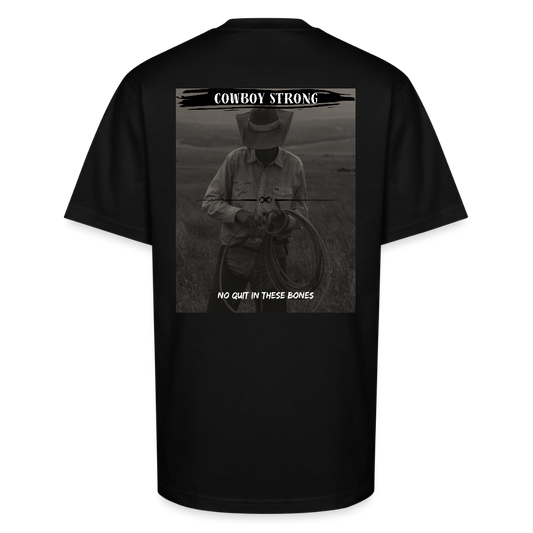 Cowboy Strong Unisex Oversized Heavyweight T-Shirt - black