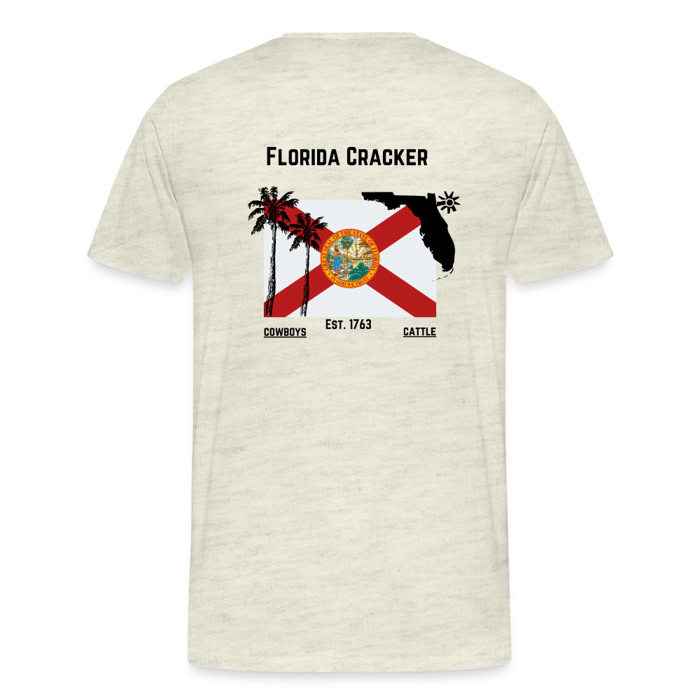 FL Cracker Cowboy -  Men's Premium T-Shirt - heather oatmeal
