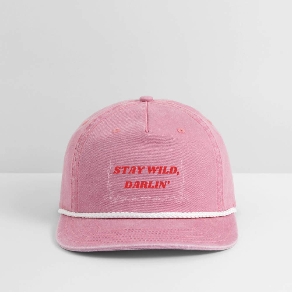 Vintage Washed Rope Cap - washed pink