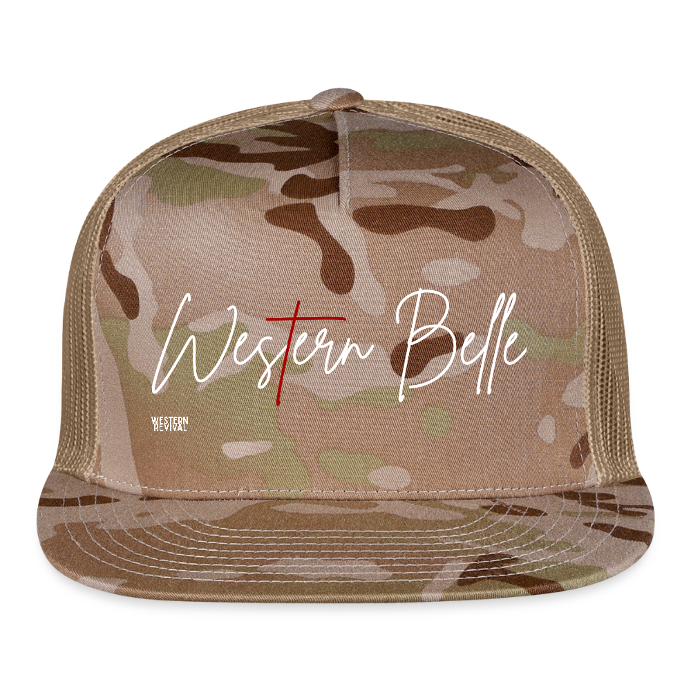 Western Belle Camo Trucker Hat - MultiCam\tan