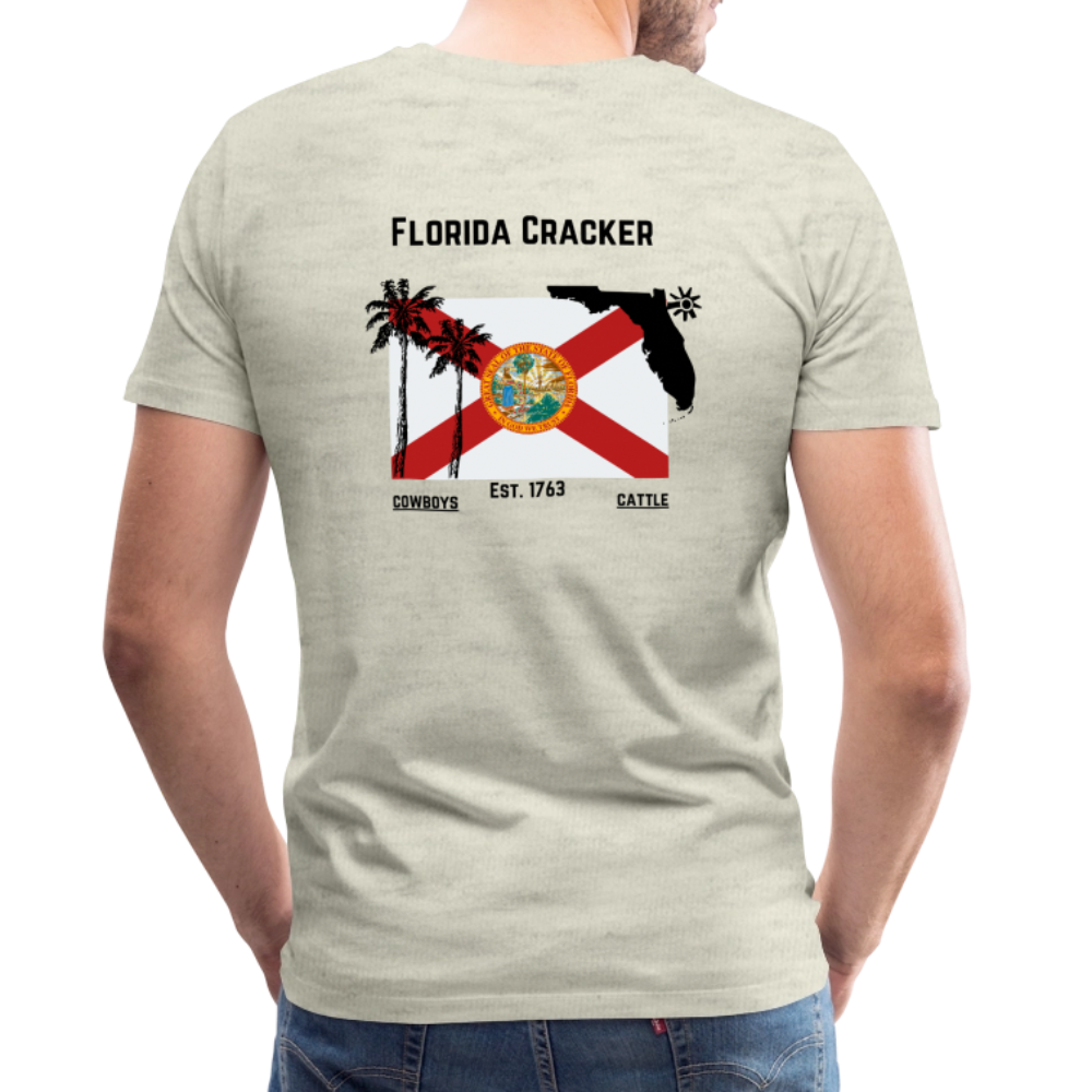 FL Cracker Cowboy -  Men's Premium T-Shirt - heather oatmeal