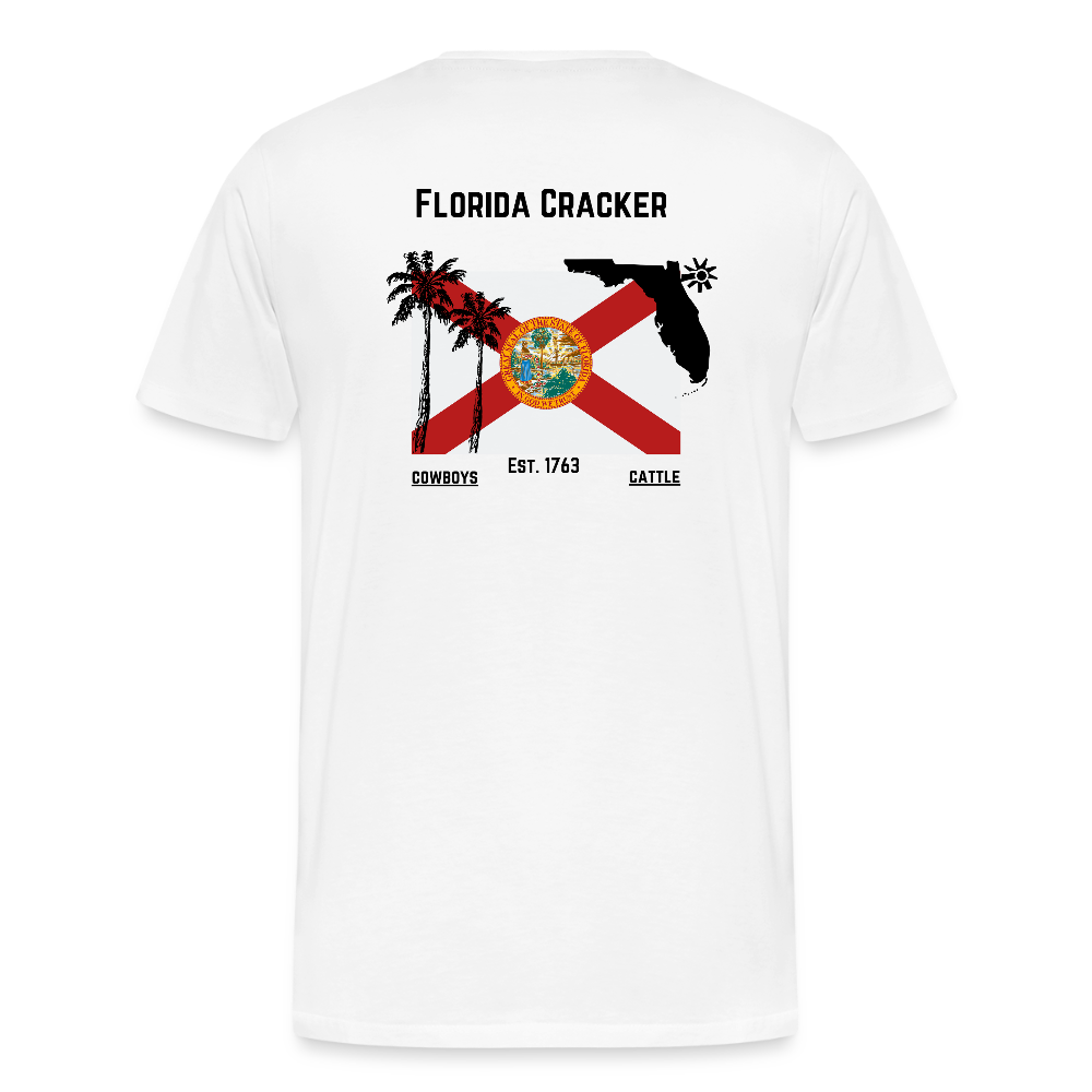 FL Cracker Cowboy -  Men's Premium T-Shirt - white
