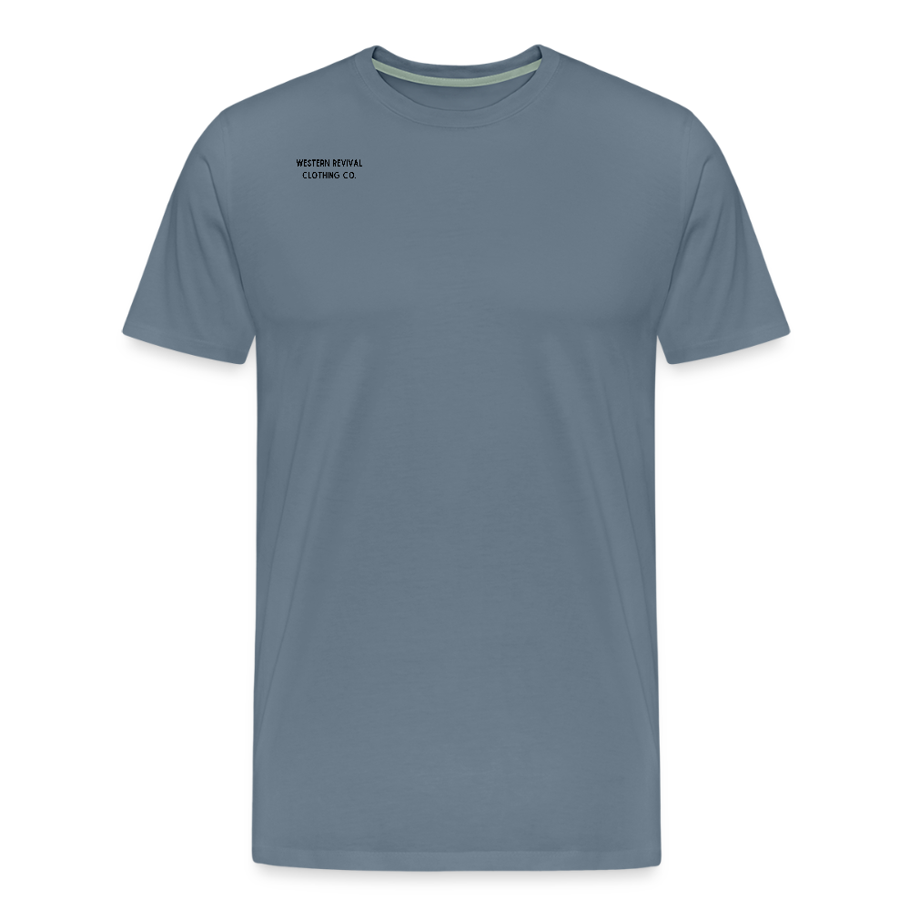 FL Cracker Cowboy -  Men's Premium T-Shirt - steel blue