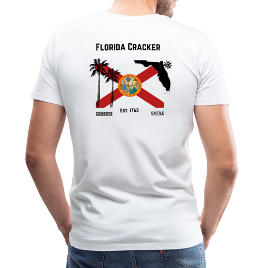 FL Cracker Cowboy -  Men's Premium T-Shirt - white