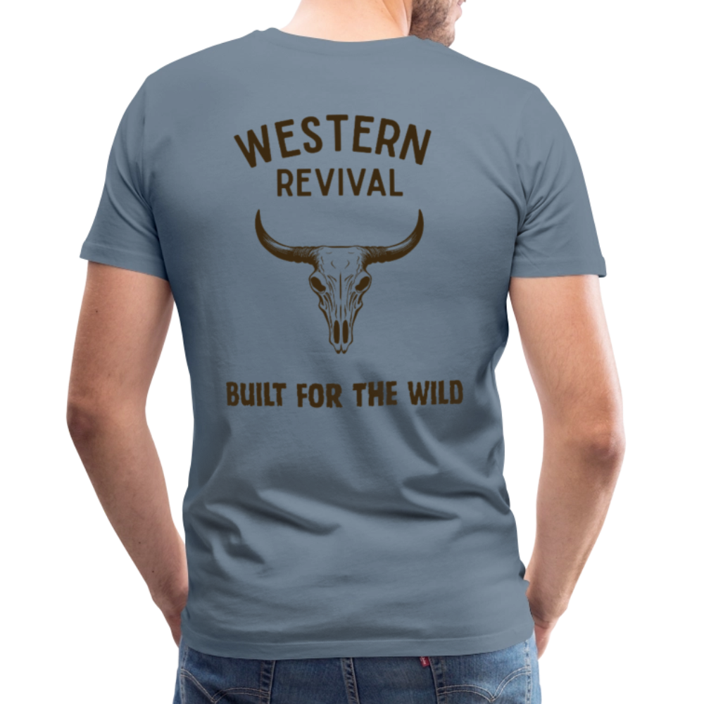 Men's Built For The Wild T-Shirt - steel blue