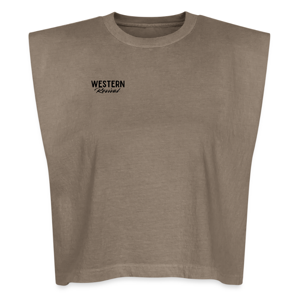 Western Bell Boots Tank Top - faded brown