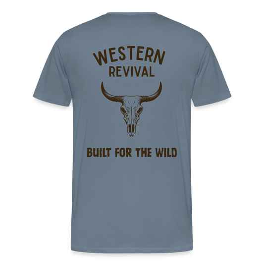 Men's Built For The Wild T-Shirt - steel blue