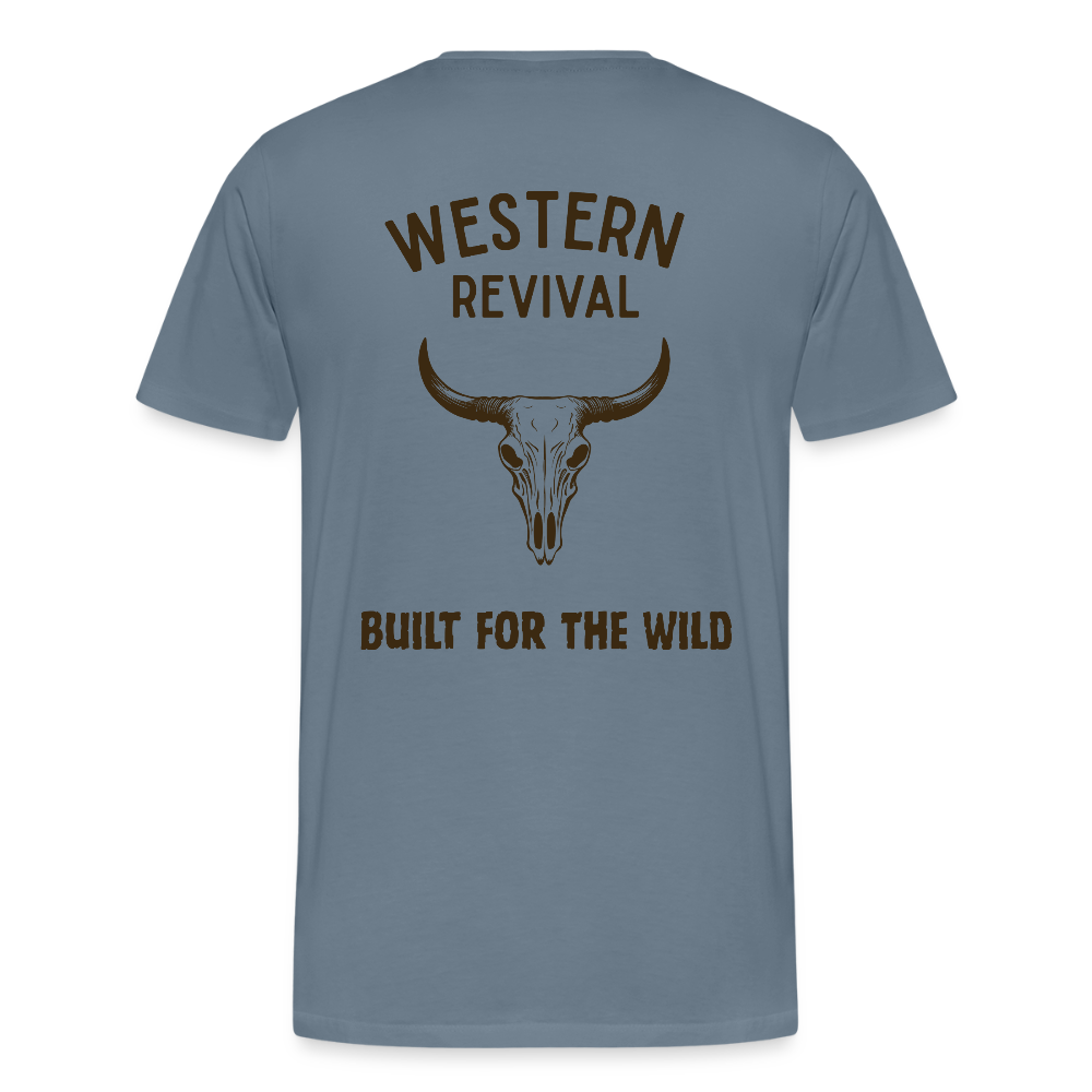 Men's Built For The Wild T-Shirt - steel blue