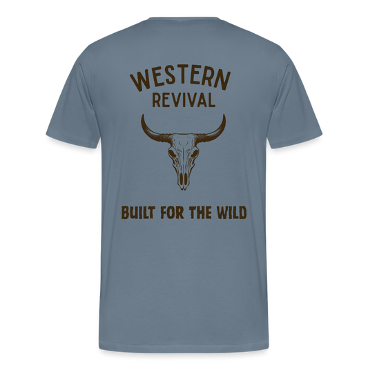 Men's Built For The Wild T-Shirt - steel blue