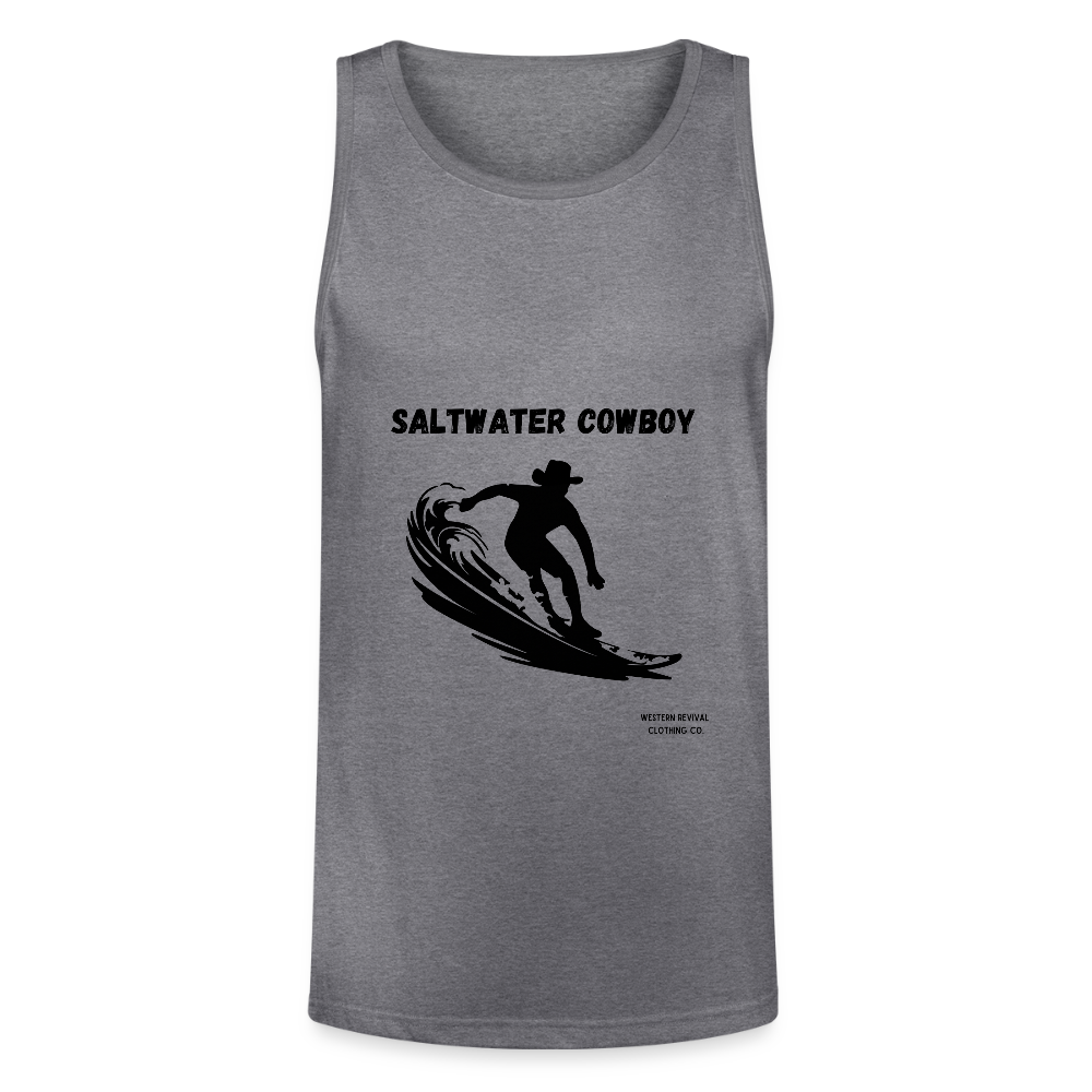 Saltwater Cowboy - Unisex Tri-Blend Organic Tank - heather gray