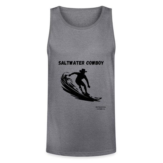 Saltwater Cowboy - Unisex Tri-Blend Organic Tank - heather gray