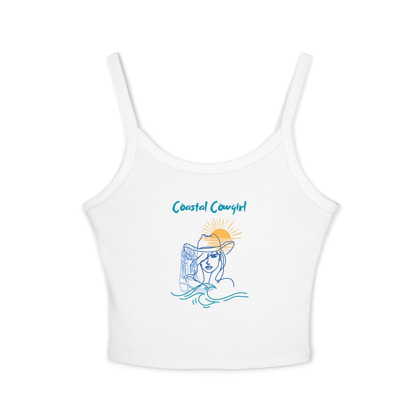 Coastal Cowgirl Tank Top - Women's Spaghetti Strap Summer Tee