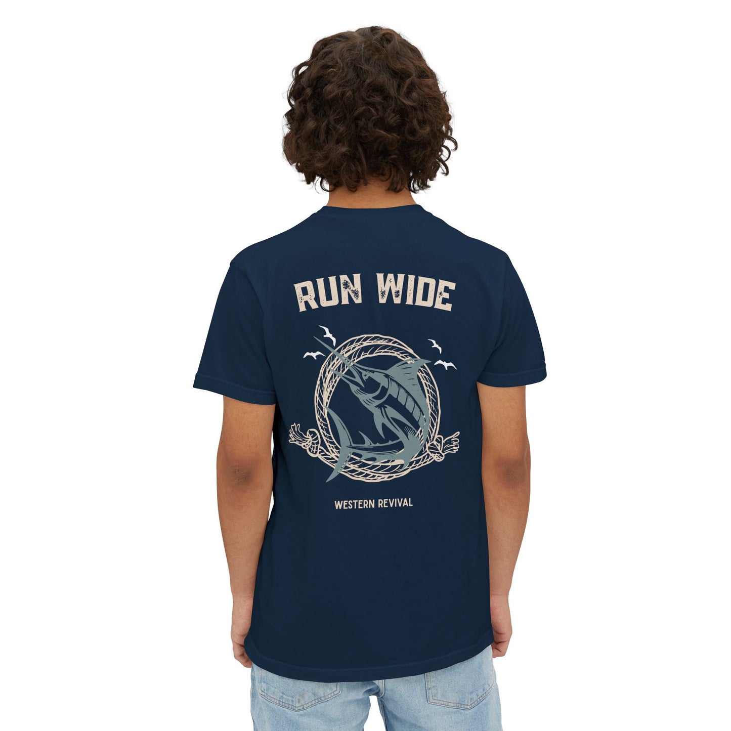 Run Wide - Fishing Pocket Graphic Tee
