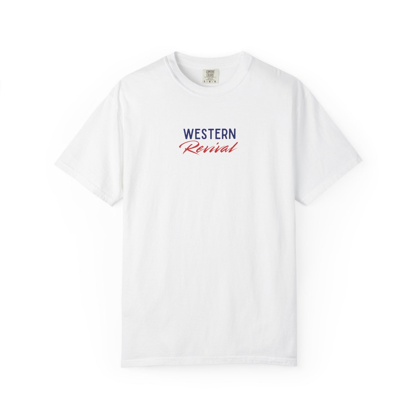 Western Revival T-Shirt — "She Loves Jesus and America Too" Patriotic Cowboy Tee