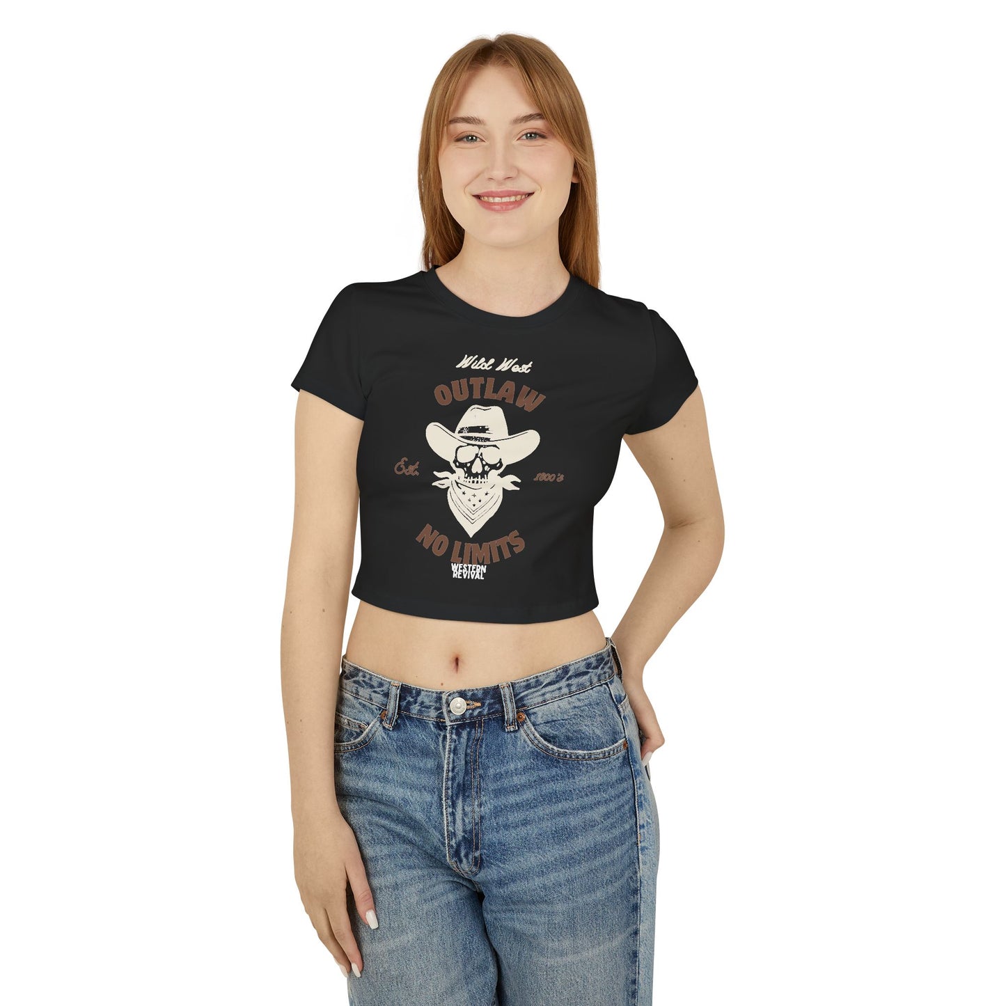 Women's Vintage Outlaw Baby Tee - No Limits Design