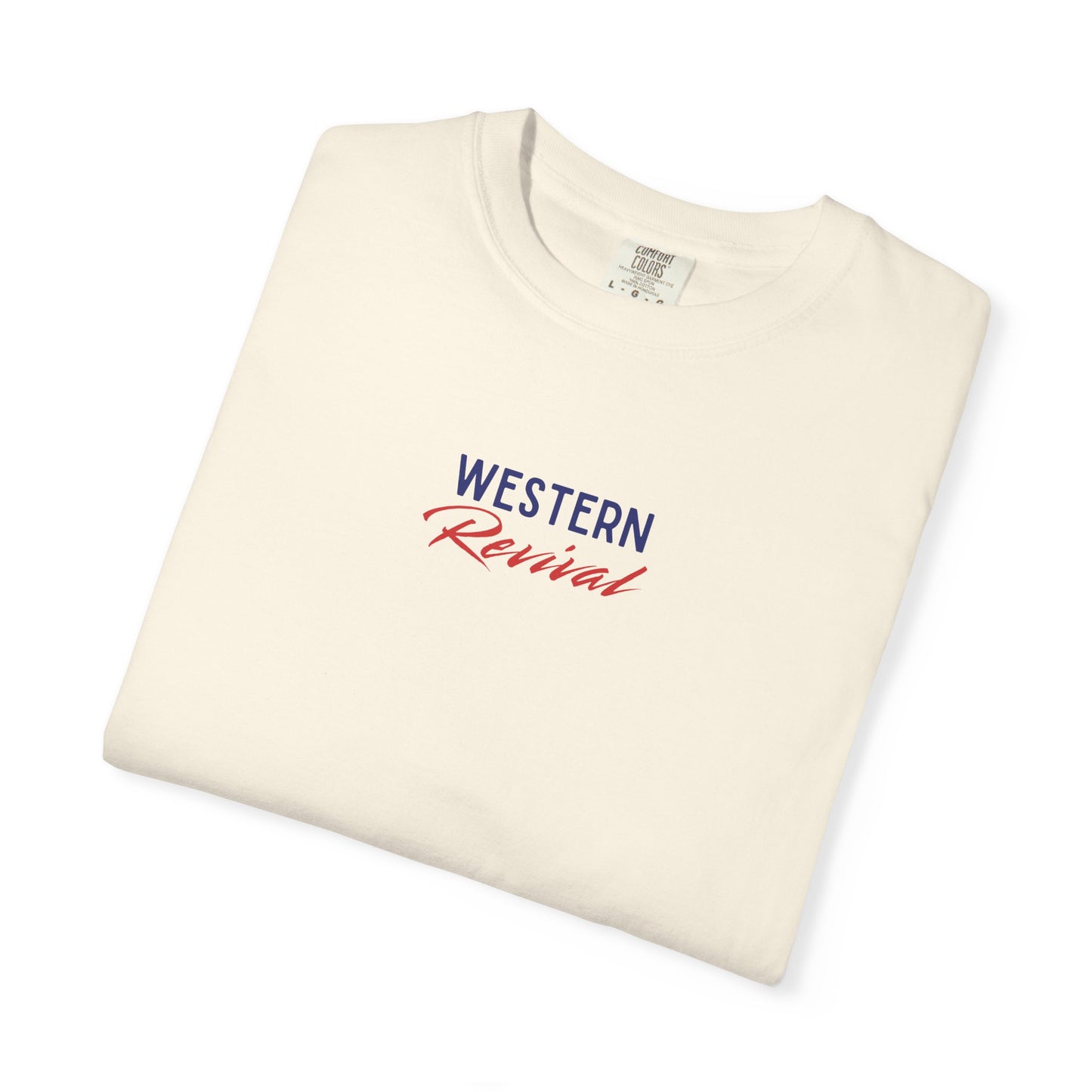 Western Revival T-Shirt — "She Loves Jesus and America Too" Patriotic Cowboy Tee