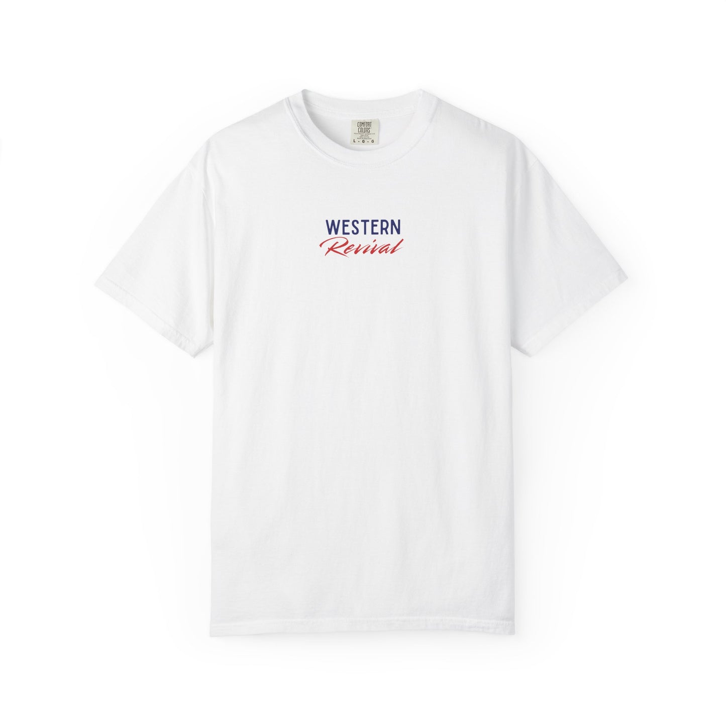 Western Revival T-Shirt — "She Loves Jesus and America Too" Patriotic Cowboy Tee